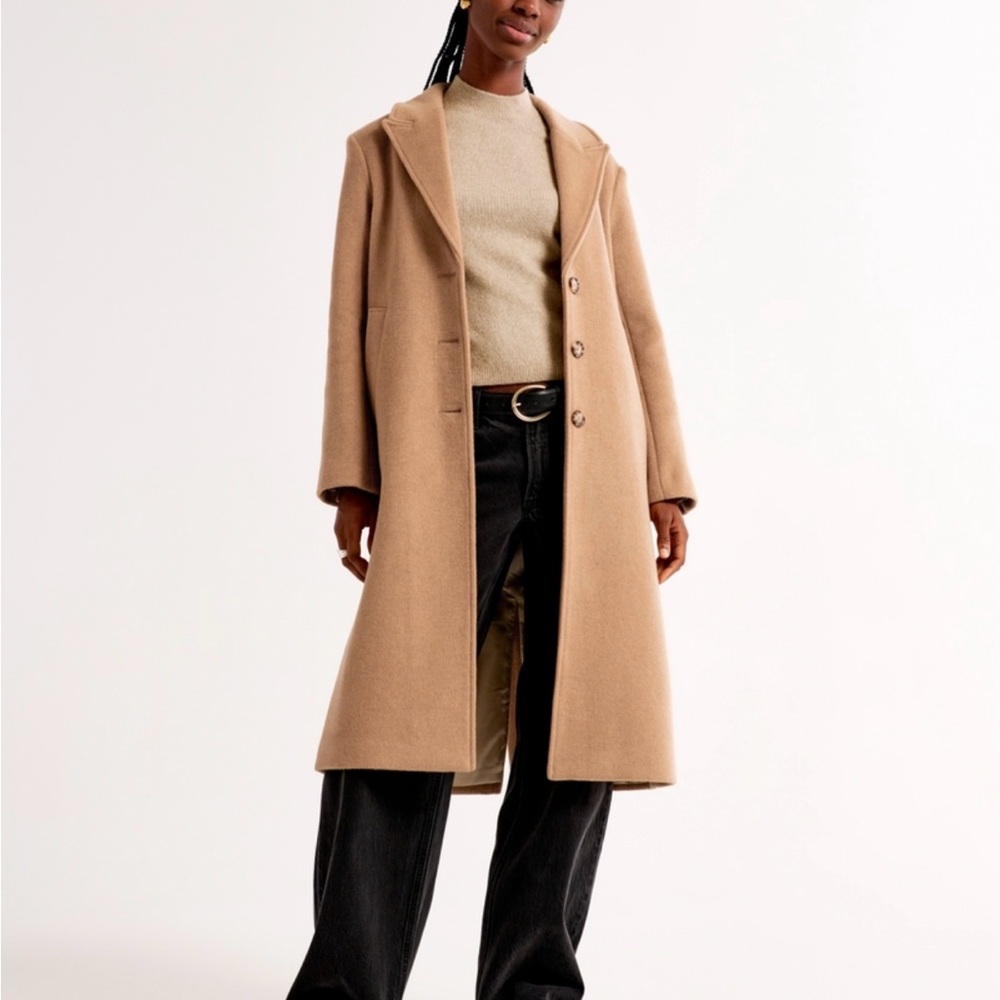 Wool-Blend Tailored Topcoat